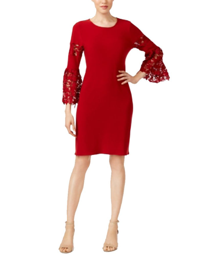 Alfani Lace Sleeve A Line Dress