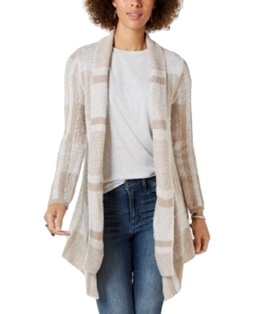 Petite Plaid Boucle Cardigan