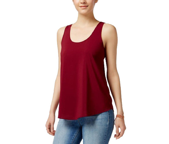 Hippie Rose Juniors' Woven Racerback Top