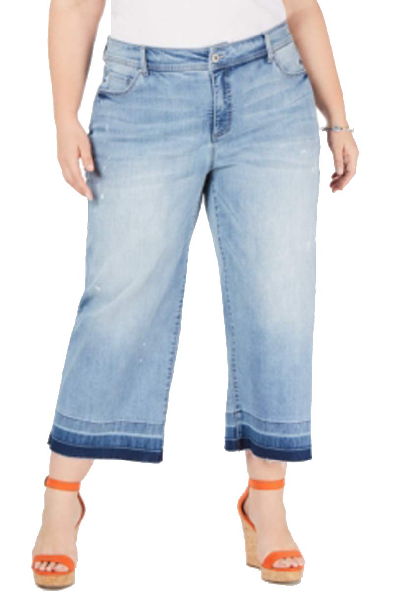 Plus Size Cropped Culotte Jeans