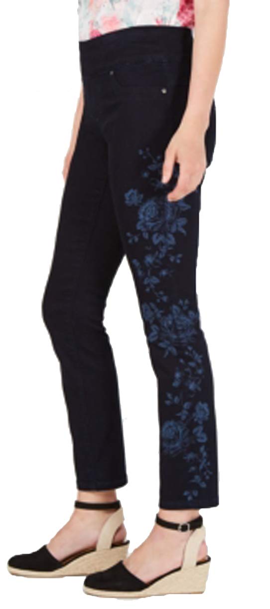 Floral-Print Skinny Jeans