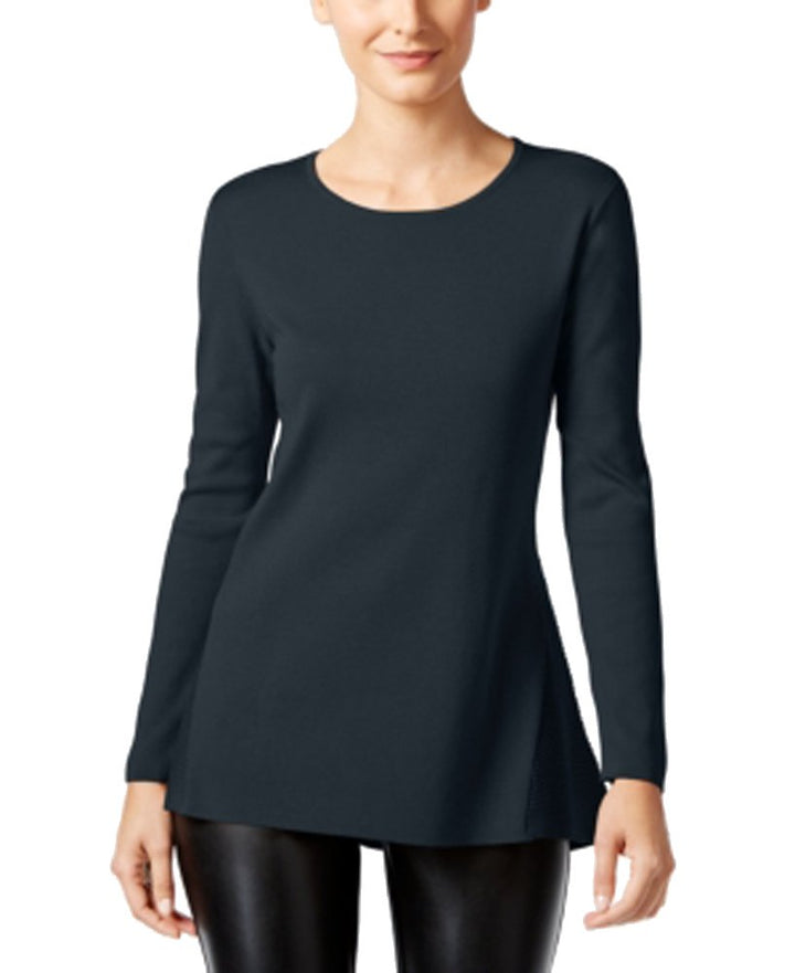 Alfani Petite Ribbed Peplum Sweater