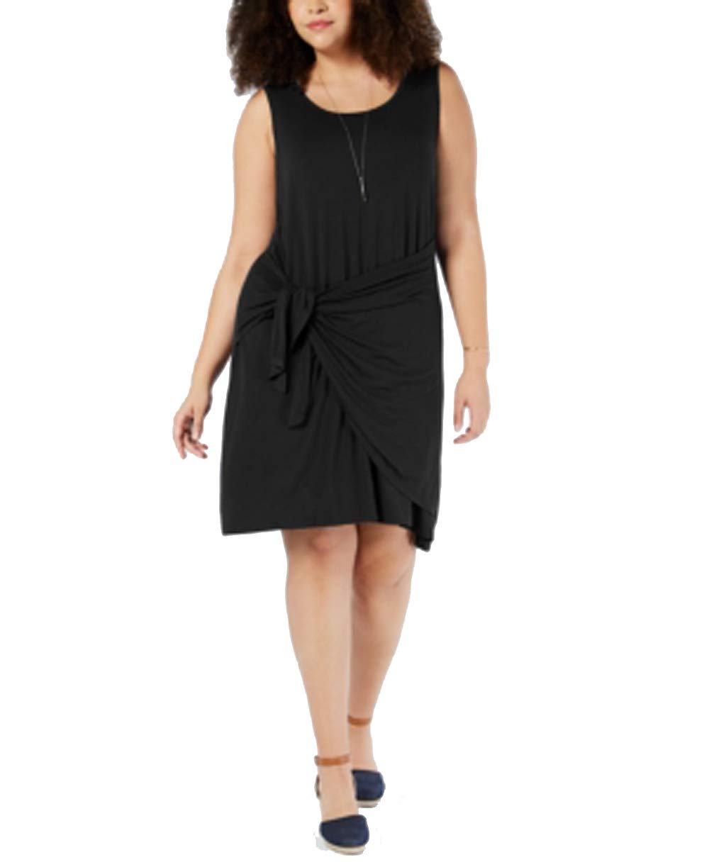 Plus Size Tie-Front Swing Dress