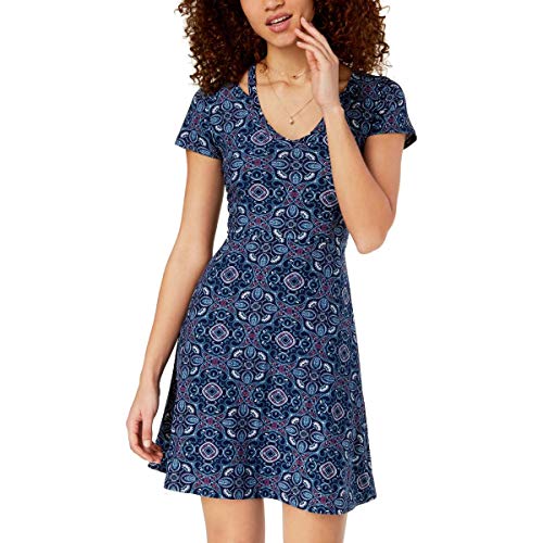 Juniors' Cold-Collar Skater Dress