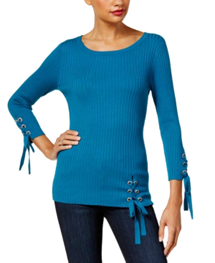 INC International Concepts Lace Up Sweater