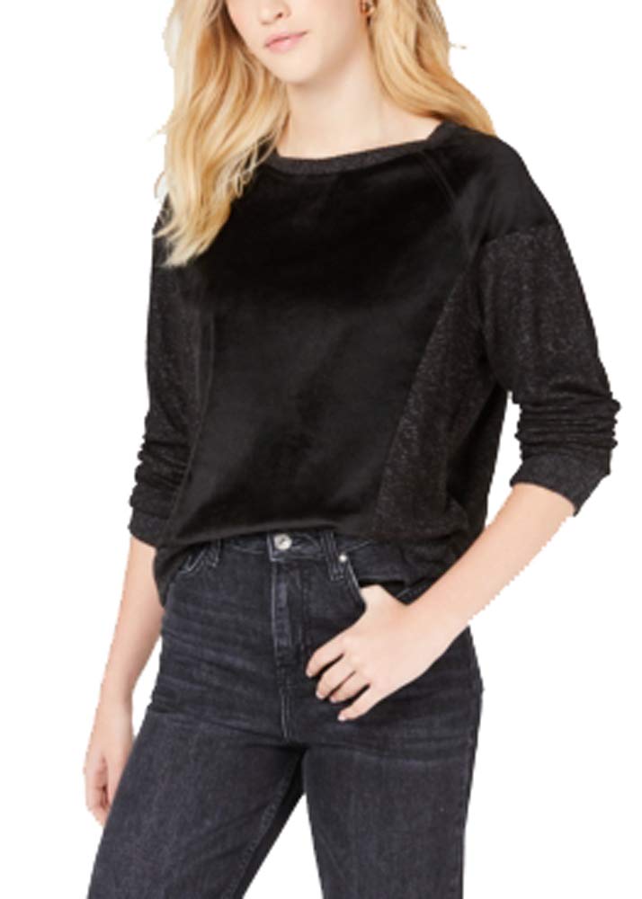 Hippie Rose Juniors Velvet Raglan Sweatshirt
