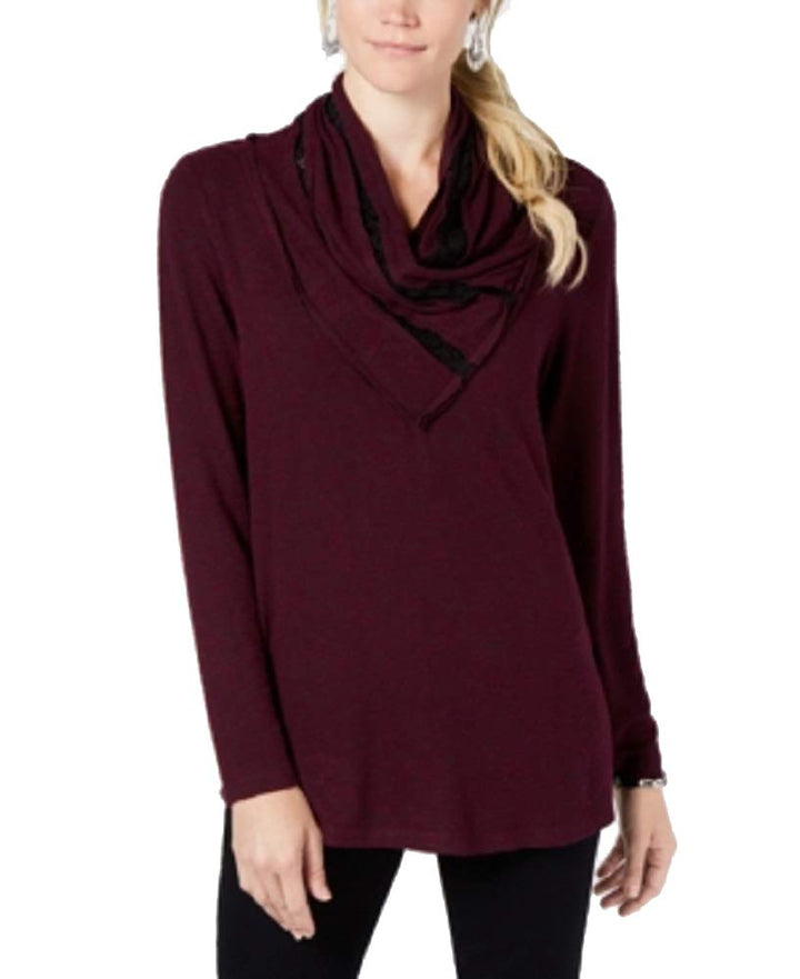 Style & Co Draped Neck Top