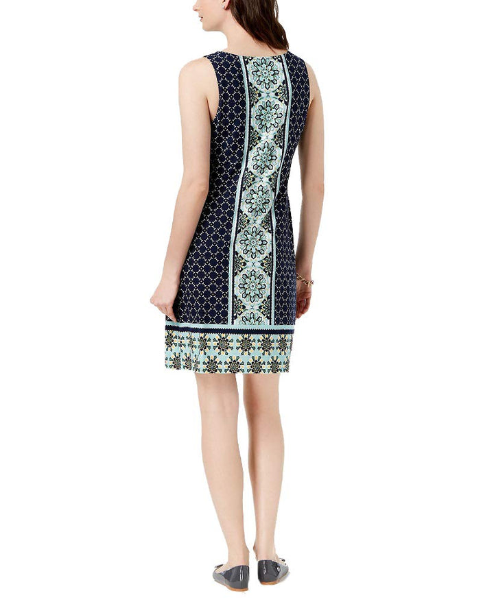 Charter Club Sleeveless Border Print Dress
