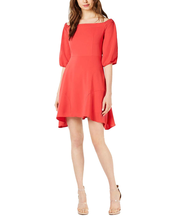 Bar III Off The Shoulder Fit Flare Dress