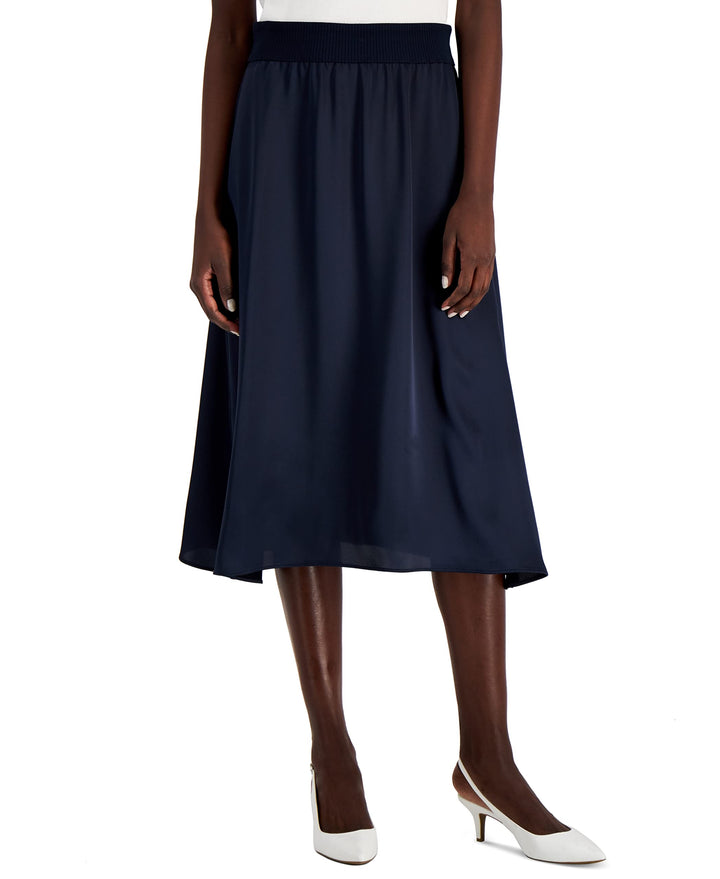 Alfani Ribbed Waist Midi Skirt
