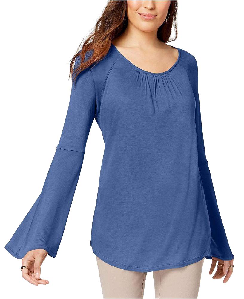 Lantern-Sleeve Top