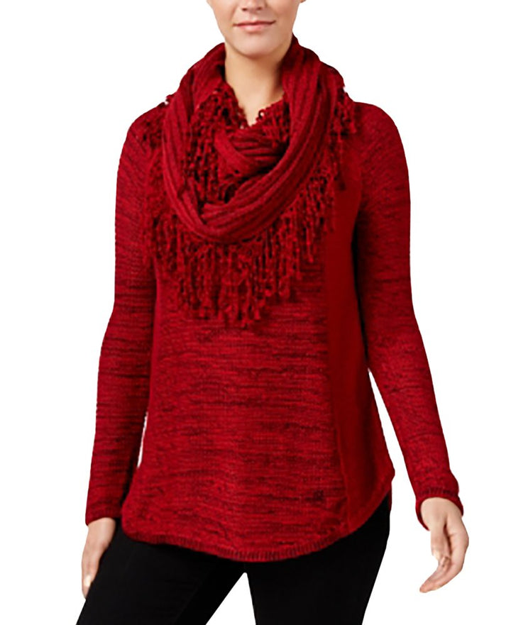 Style & Co Removable Scarf Sweater