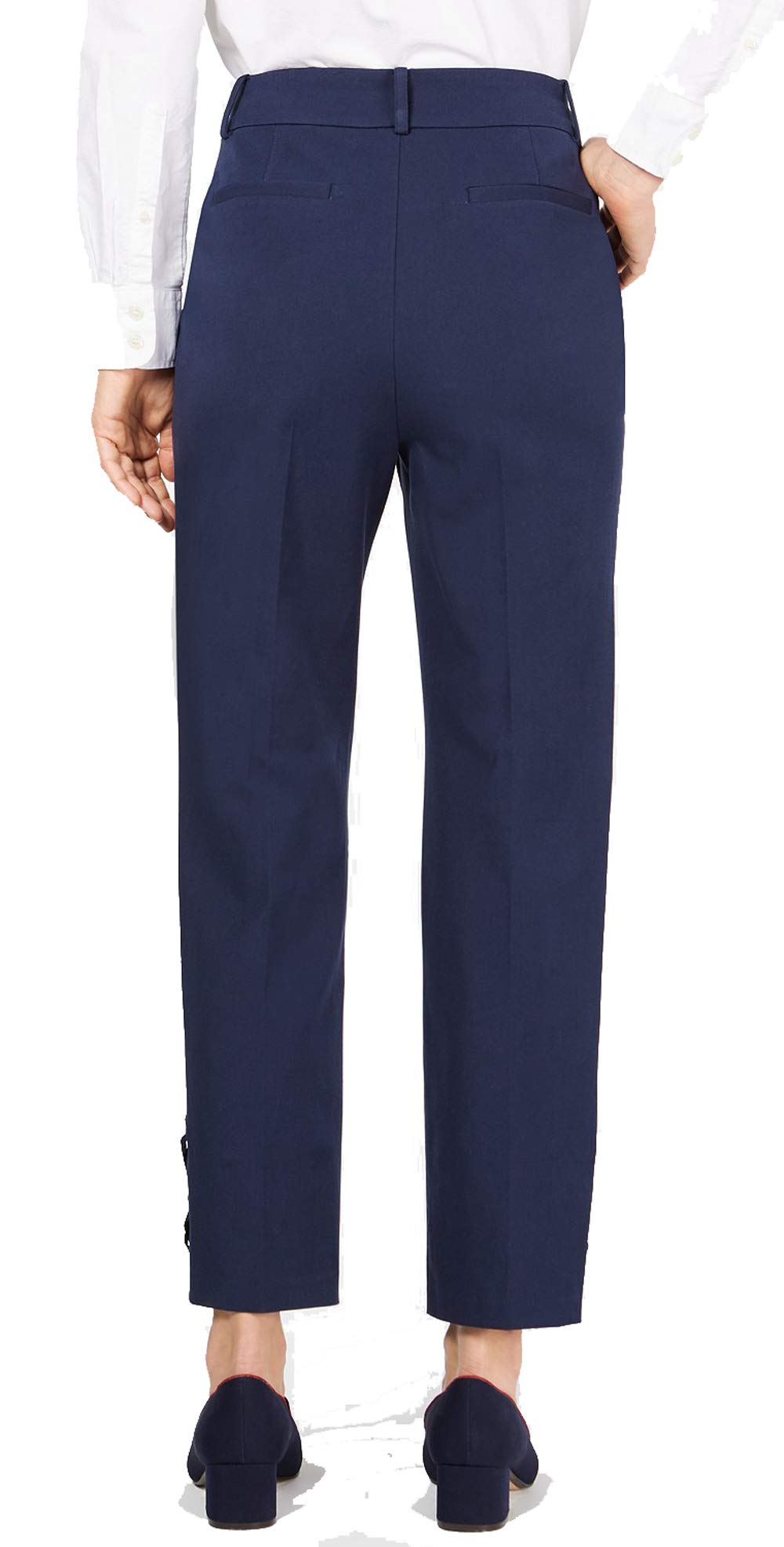 Grommet-Cuff Straight-Leg Pants