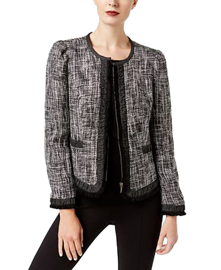 INC International Concepts Cropped Tweed Jacket