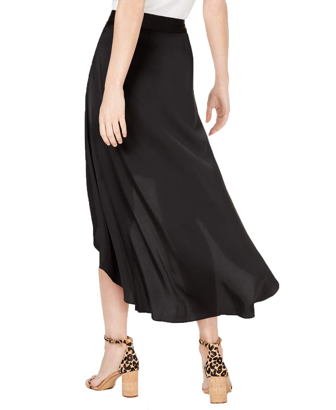 Solid High Low Skirt