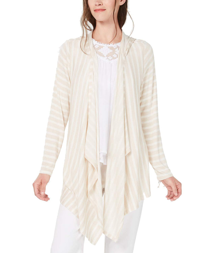 Striped Hooded Completer Cardigan