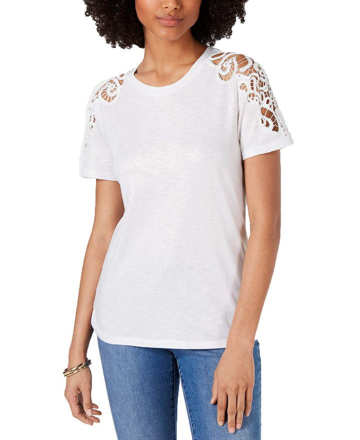 INC Crochet-Sleeve T-Shirt