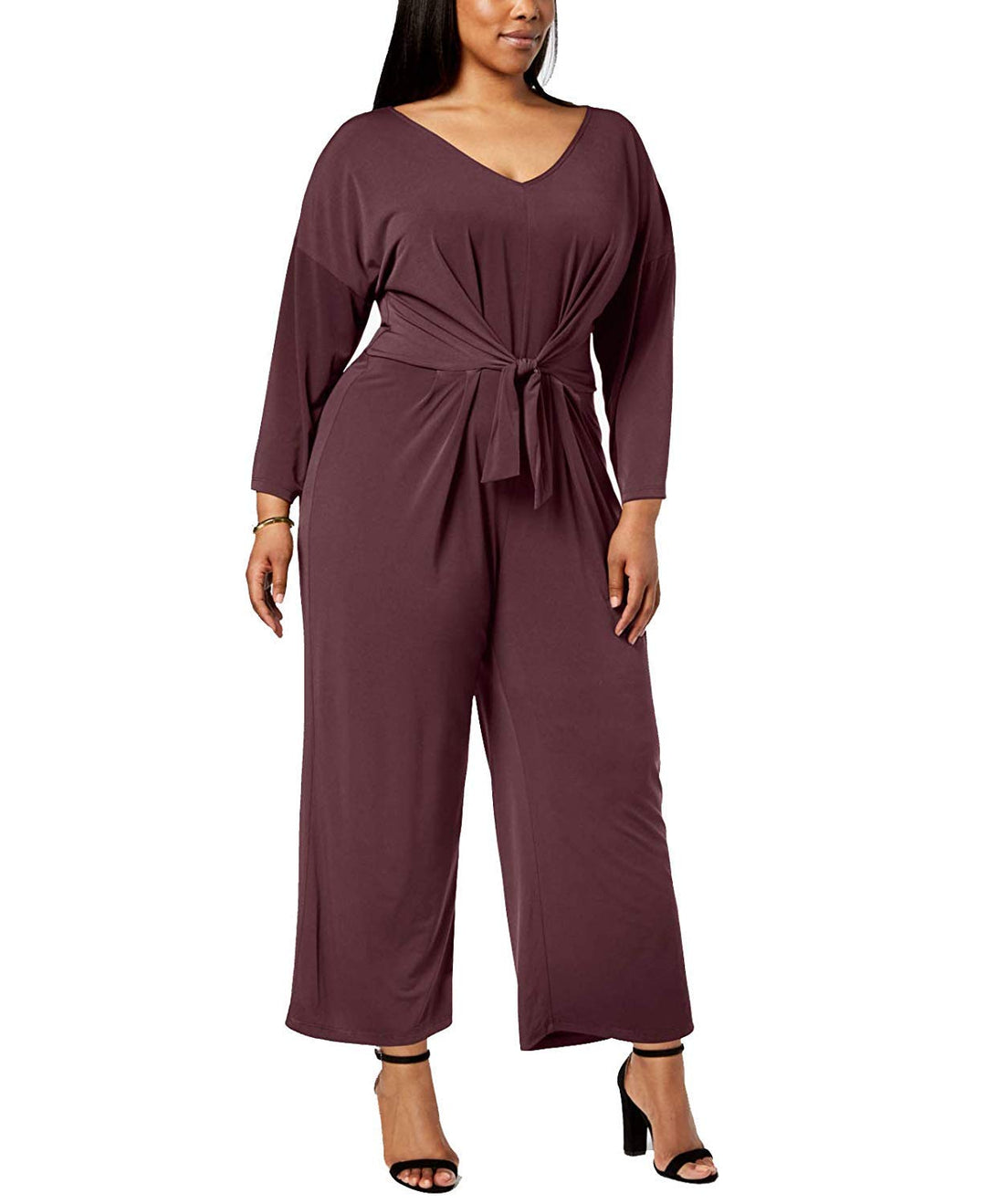 Plus Size Tie-Waist Jumpsuit