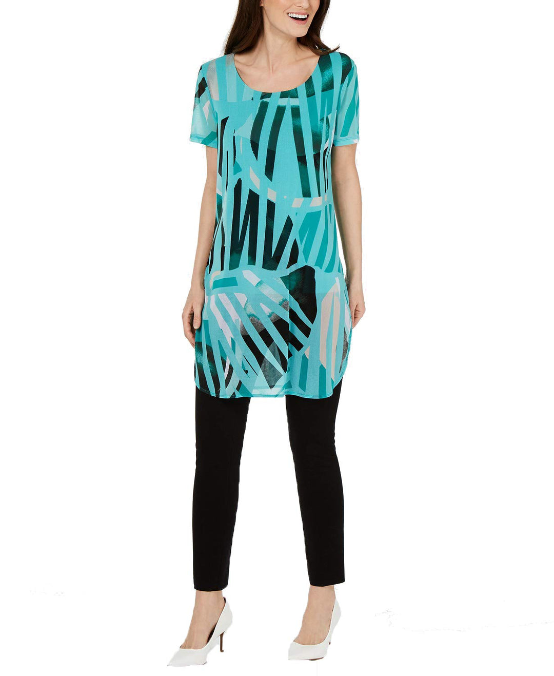 Alfani Petite Graphic Print Tunic