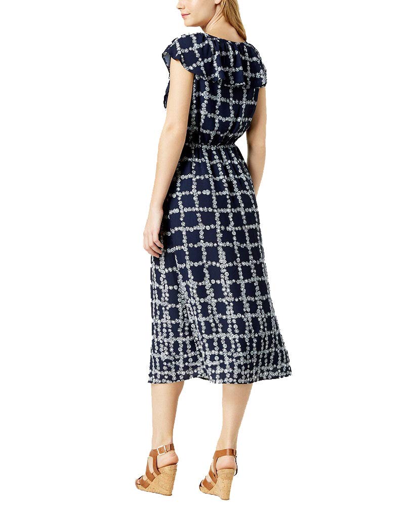 Maison Jules Printed Flounce Maxi Dress