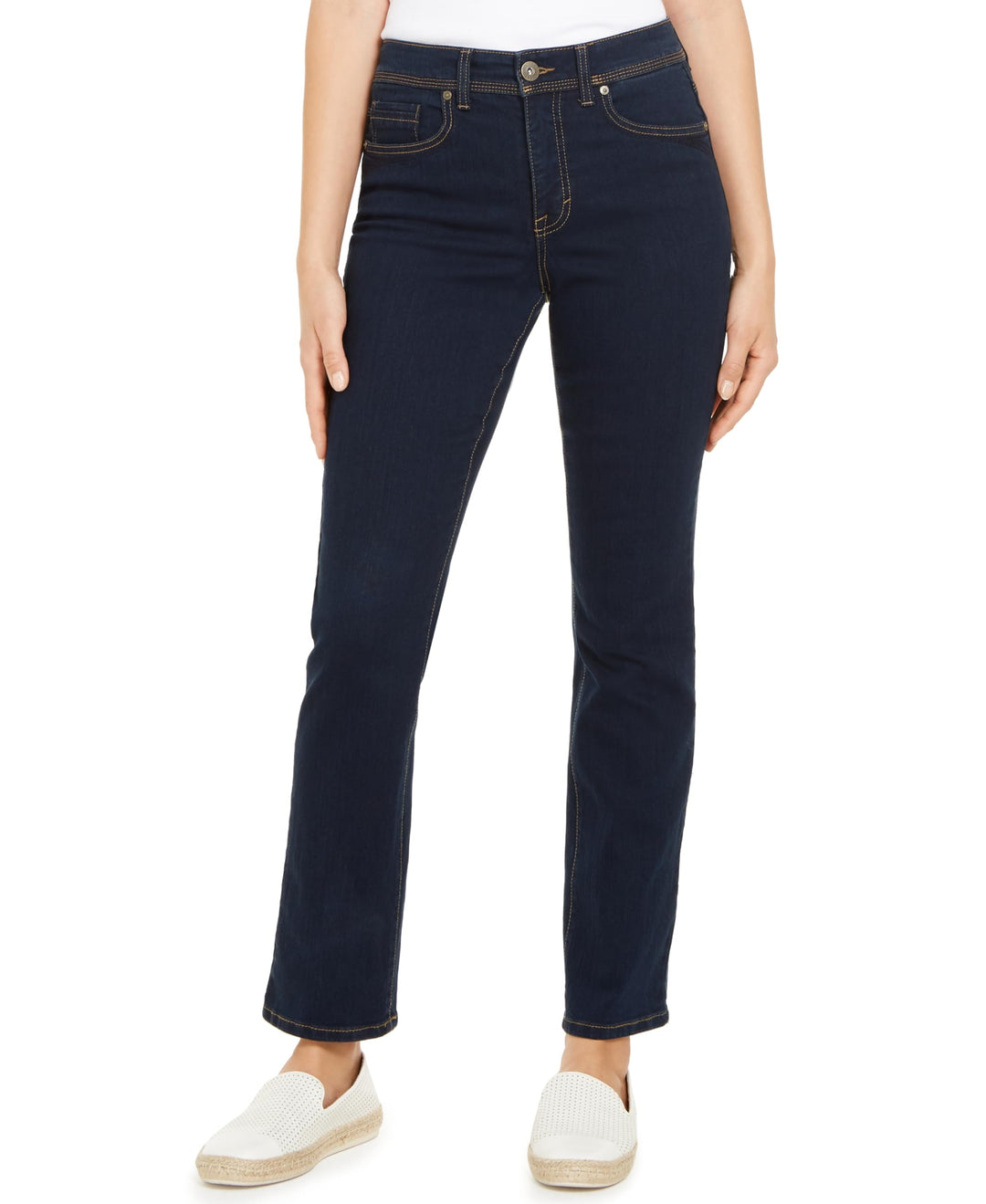 Style & Co High Rise Natural Straight Leg Jeans