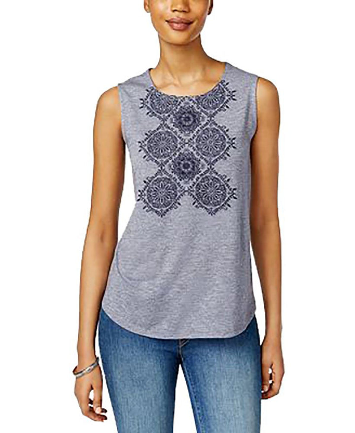 Style & Co Petite Embroidered Tank