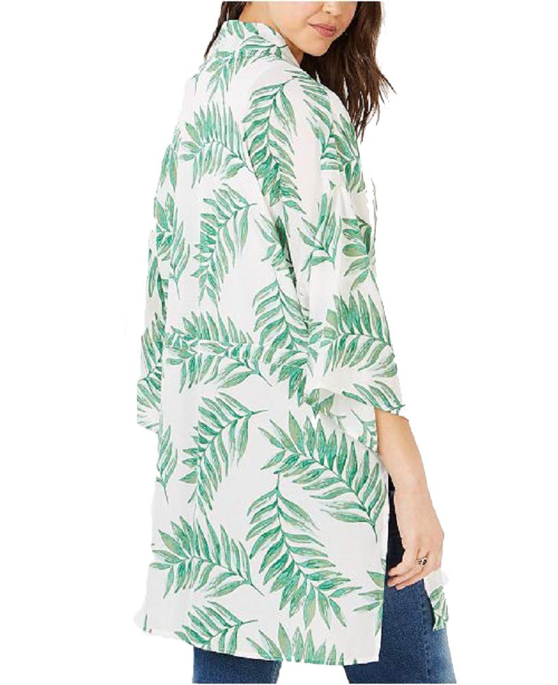 Juniors' Tropical-Print Kimono