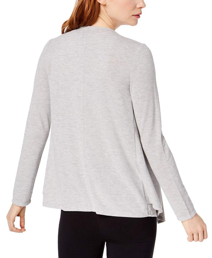 Bar III Draped Contrast Cardigan