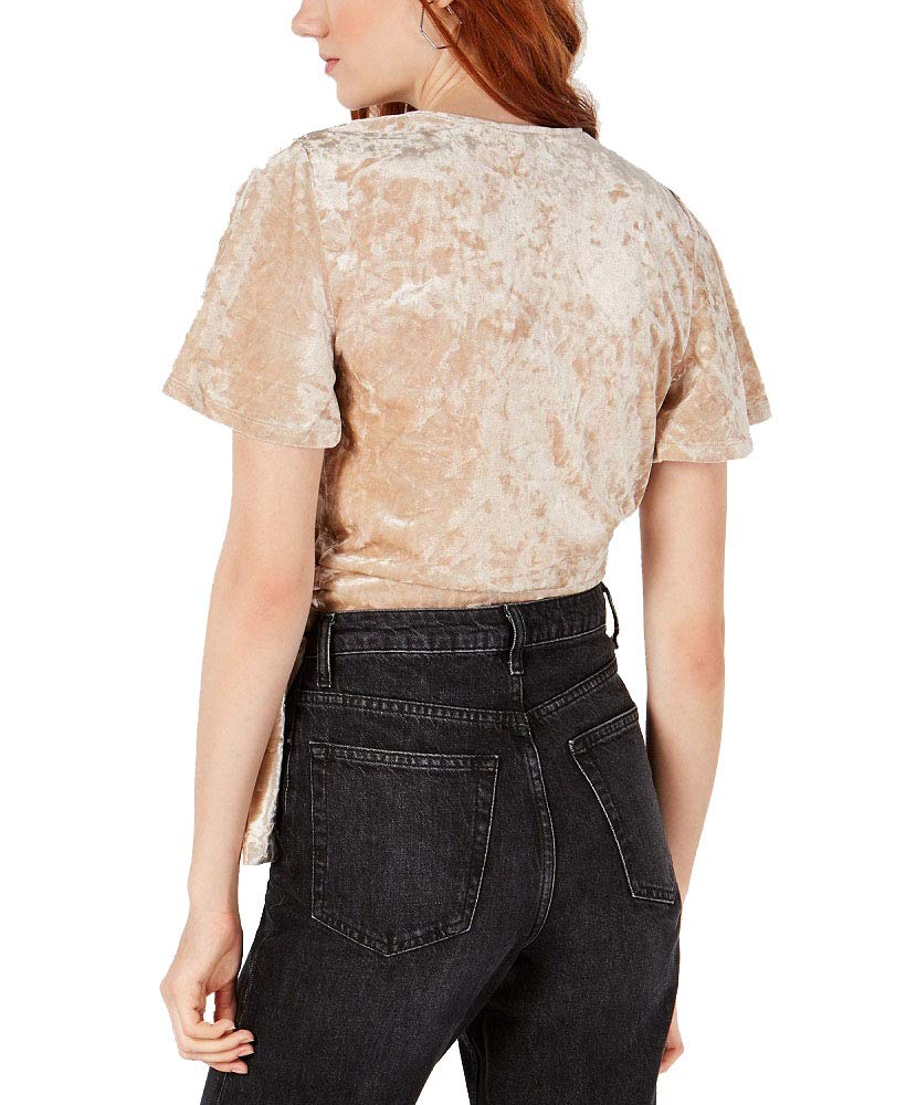Material Girl Juniors Crushed Velvet Crop Top