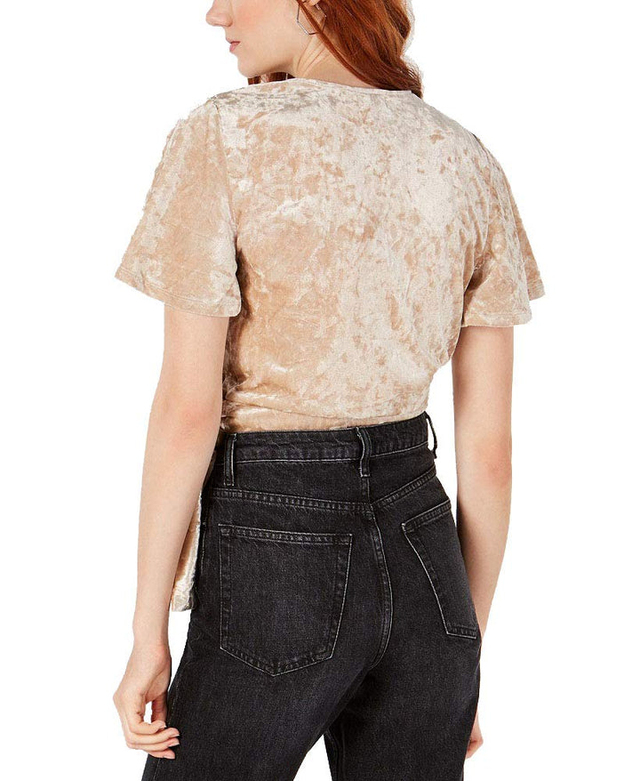 Material Girl Juniors Crushed Velvet Crop Top