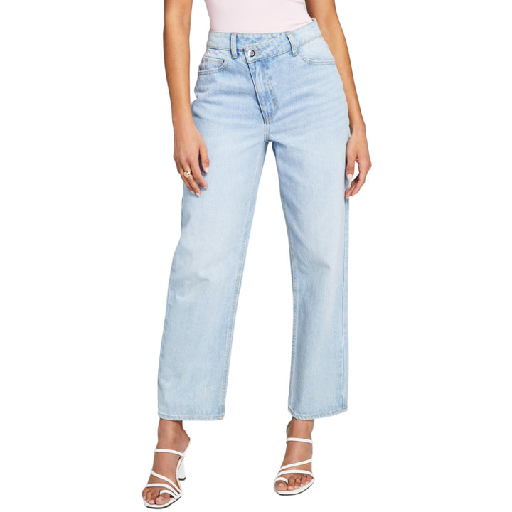Now This Womens Cotton Crisscross Cropped Jeans
