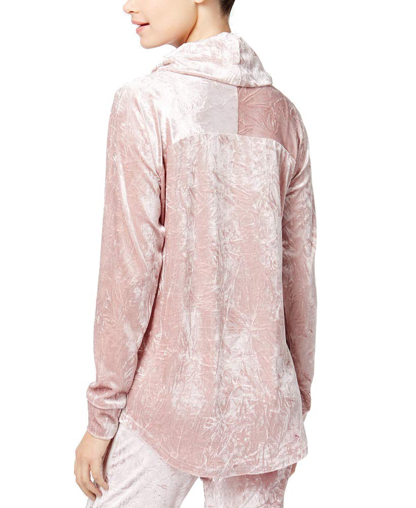 Ultra Flirt Juniors Crushed Velvet Funnel Neck Tunic Top