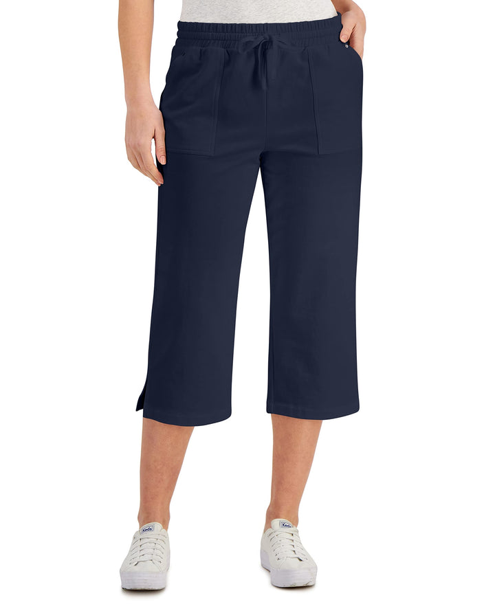 Karen Scott Drawstring Capri Pants