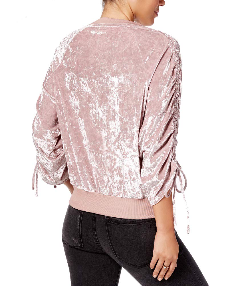 Juniors' Crushed Velvet Sweatshirt