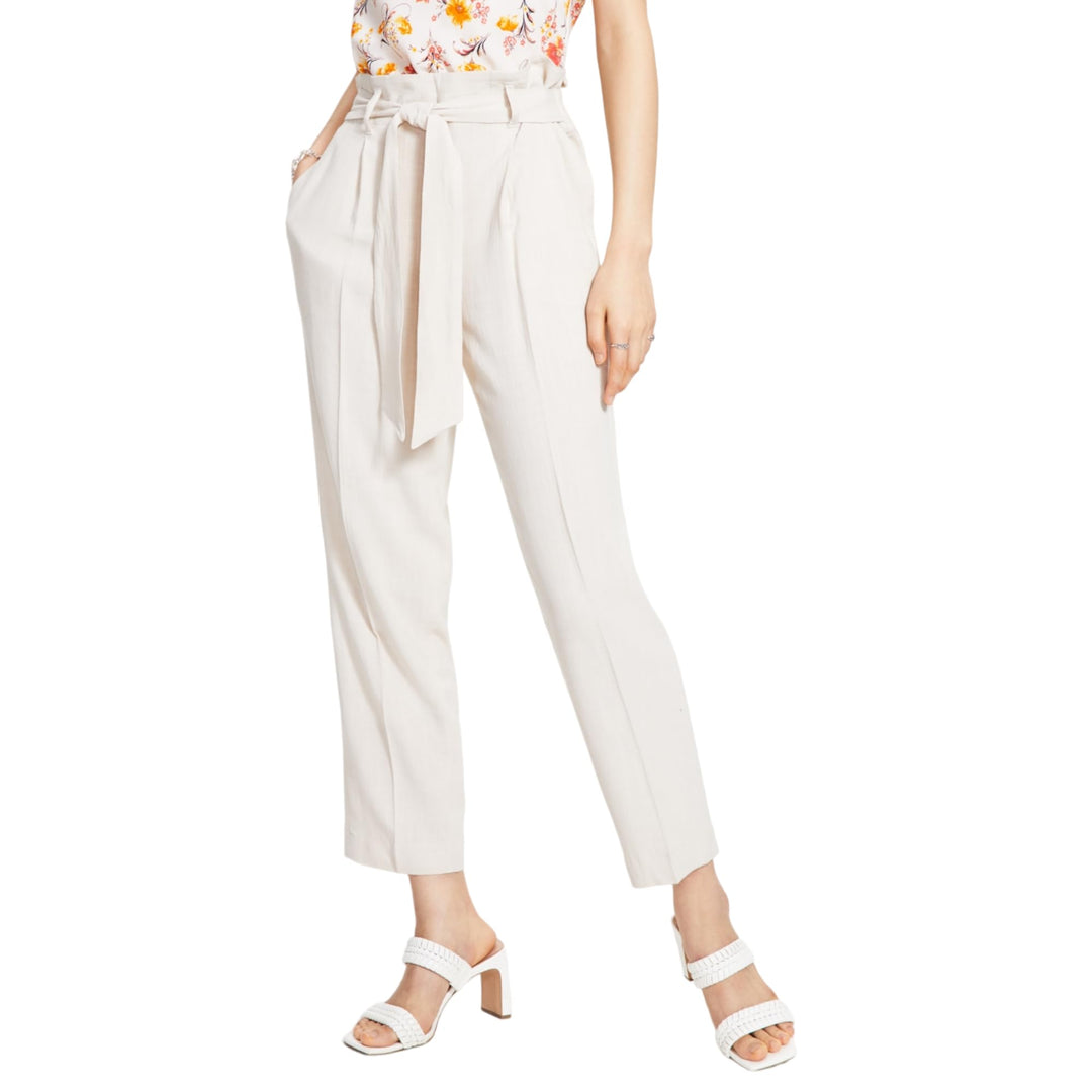 Bar III Womens Linen Tie Waist Pants