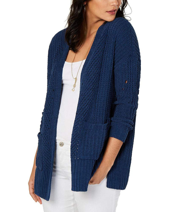 Style & Co Chenille Open Front Cardigan