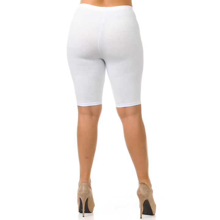 USA Basic Cotton Plus Size Thigh Shorts - Bermuda Shorts