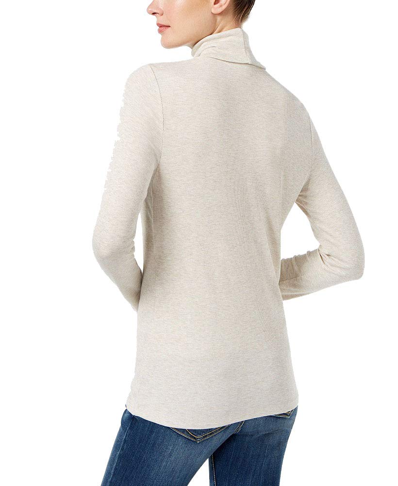 Petite Ribbed Turtleneck Top