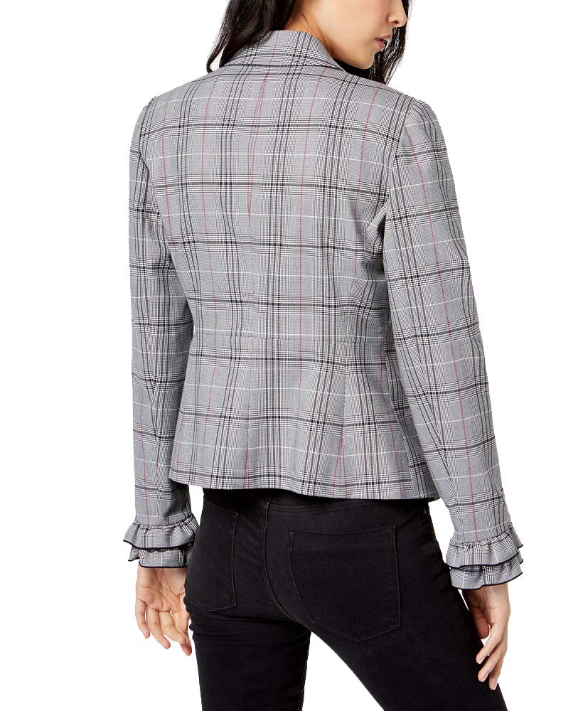Maison Jules Menswear Plaid Fitted One Button Jacket