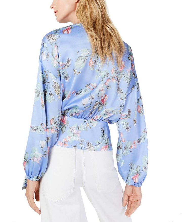 INC Floral-Print Wrap Top