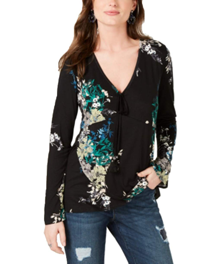 Printed Surplice Top