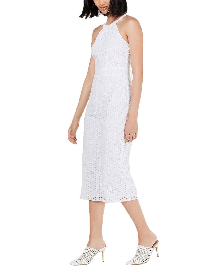 Maison Jules Sleeveless Eyelet Cropped Jumpsuit