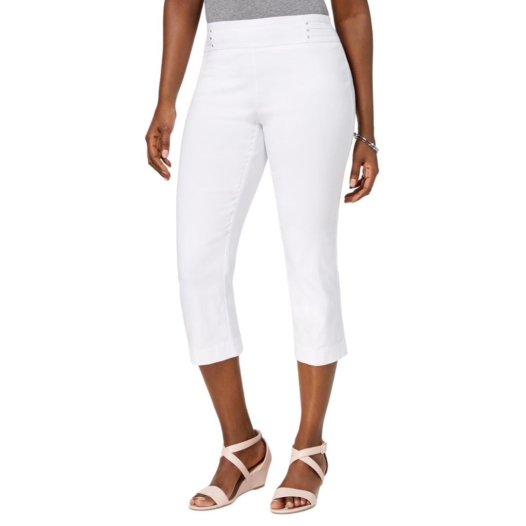 JM Collection Embellished Pull On Capri Pants