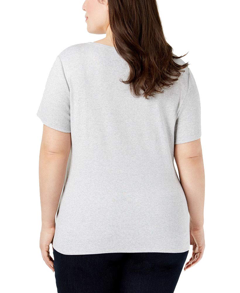 Karen Scott Plus Size Cotton Graphic T-Shirt