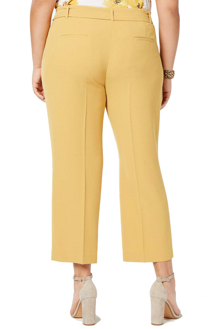 Trendy Plus Size Textured Crepe Pants