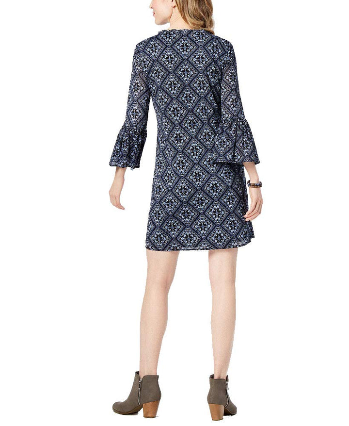 Printed Peasant Dress