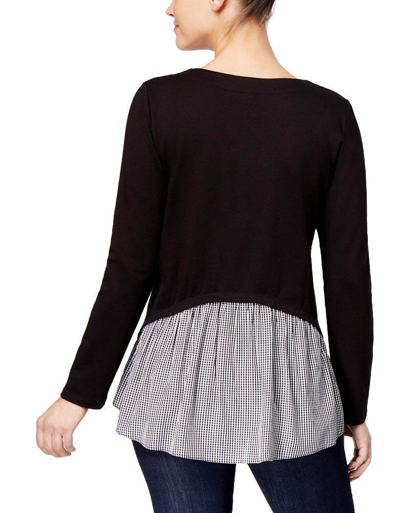 Style & Co Layered Woven Hem Top