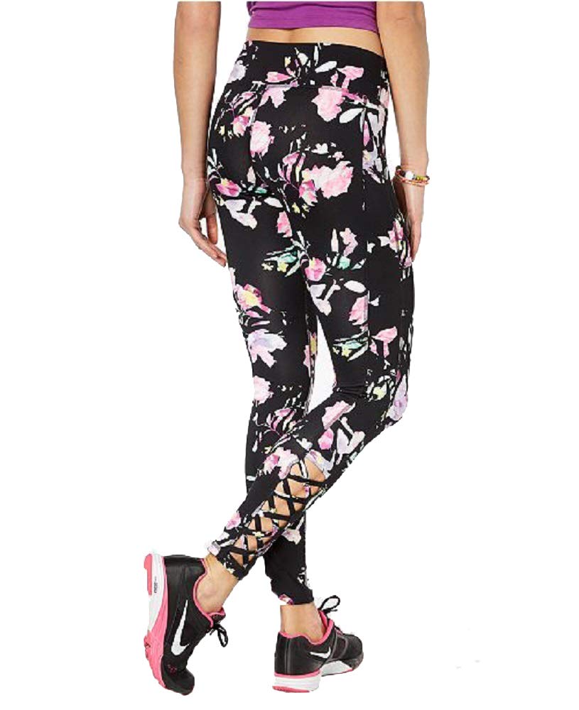 Active Juniors' Spring Bloom Caged Leggings