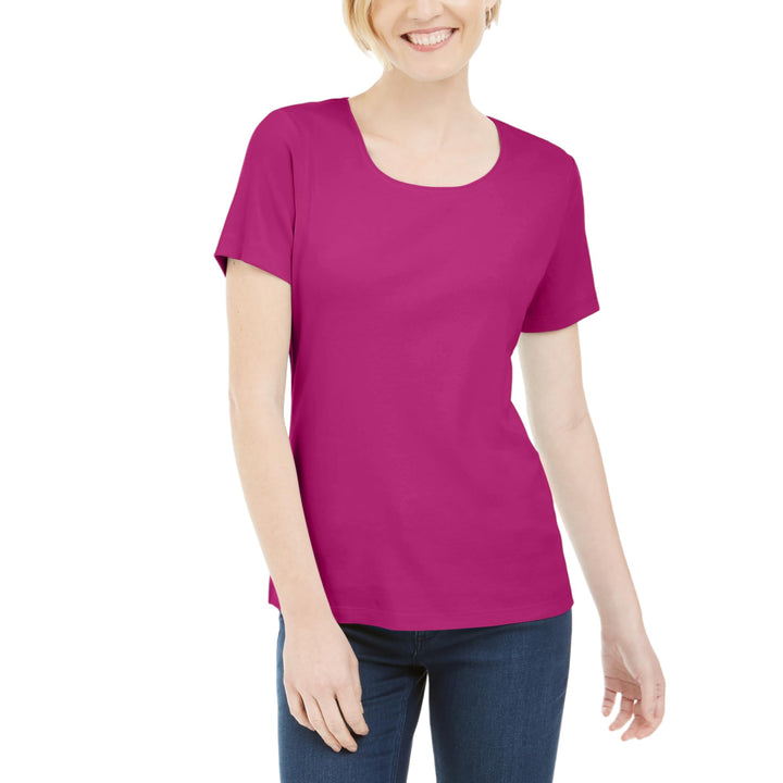 Short Sleeve Scoop Neck Top