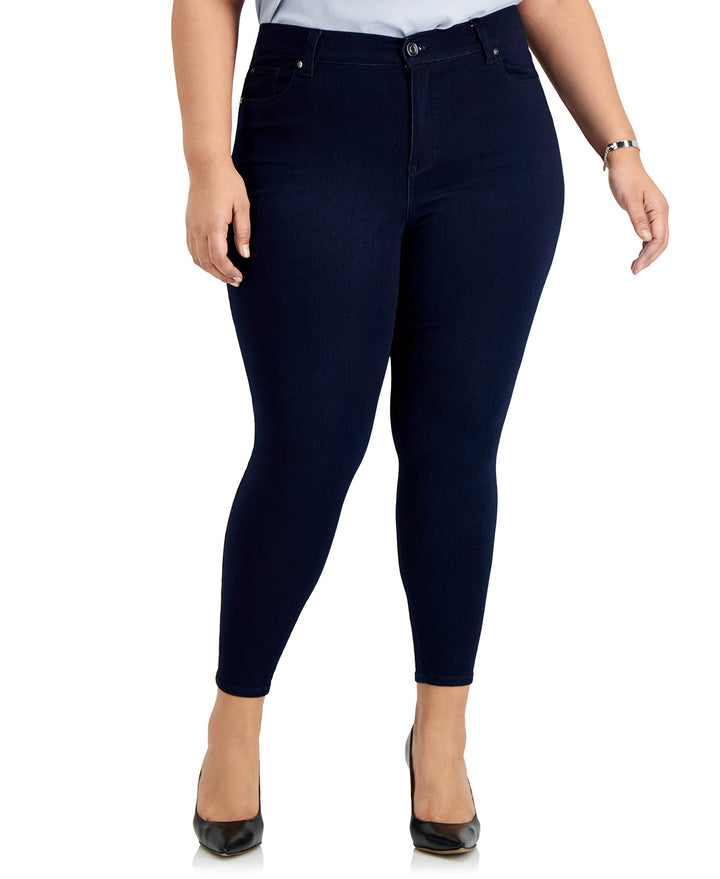 Trendy Plus Size High Rise Skinny Ankle Jeans